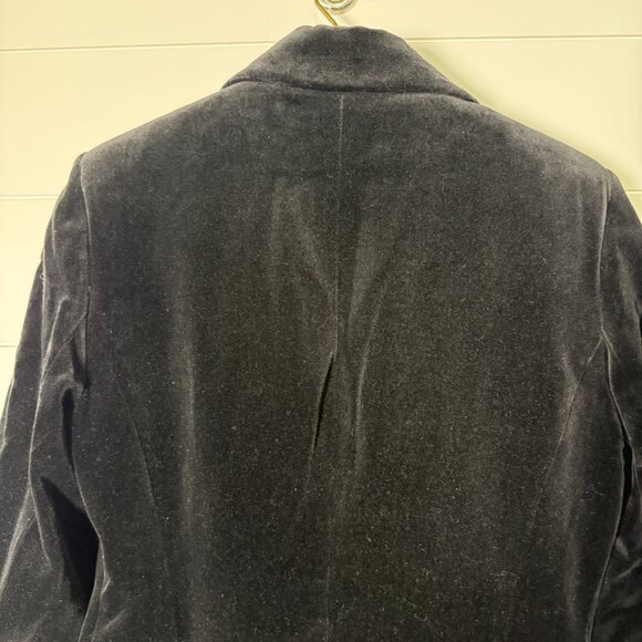 Lauren Ralph Lauren Black Velvet/Velour Suit- Blazer Sz 8 Pants Sz 10 Holiday - Picture 7 of 15
